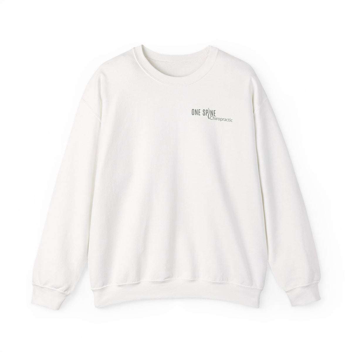 Crewneck Sweatshirt – 'One Spine' Minimalist Tiny Chest Logo