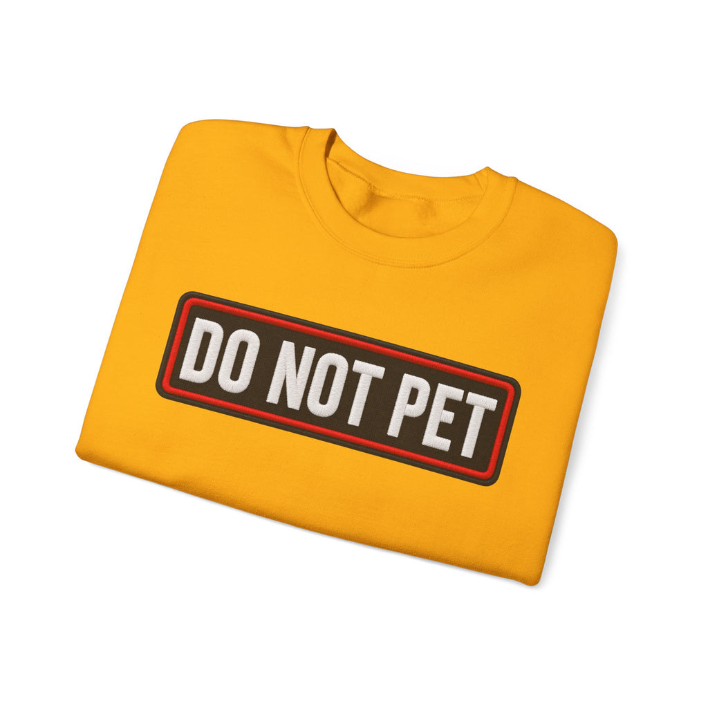 Do Not Pet - Service Dog Patch - Crewneck Sweatshirt