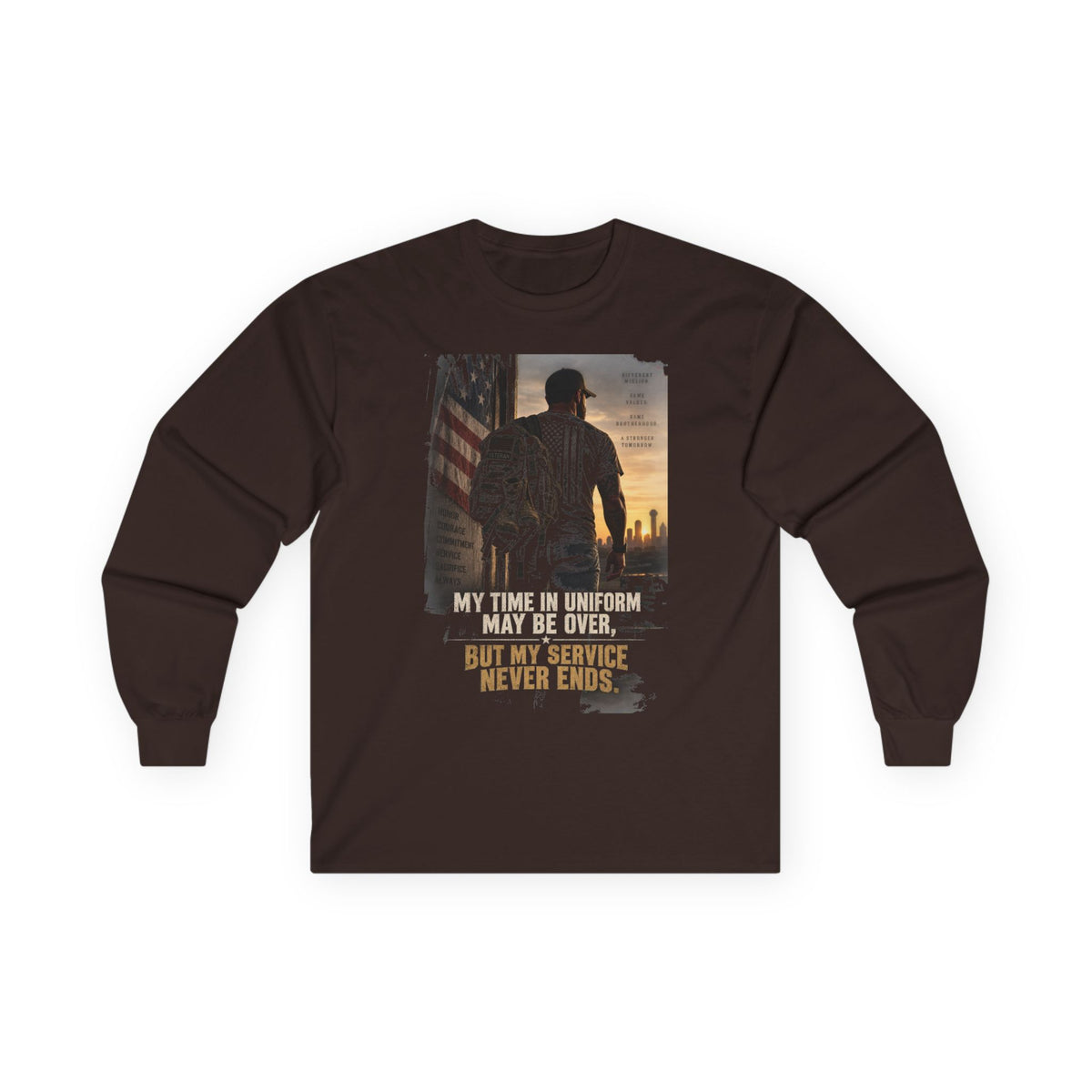 Service Never Ends - Unisex Ultra Cotton Long Sleeve Tee