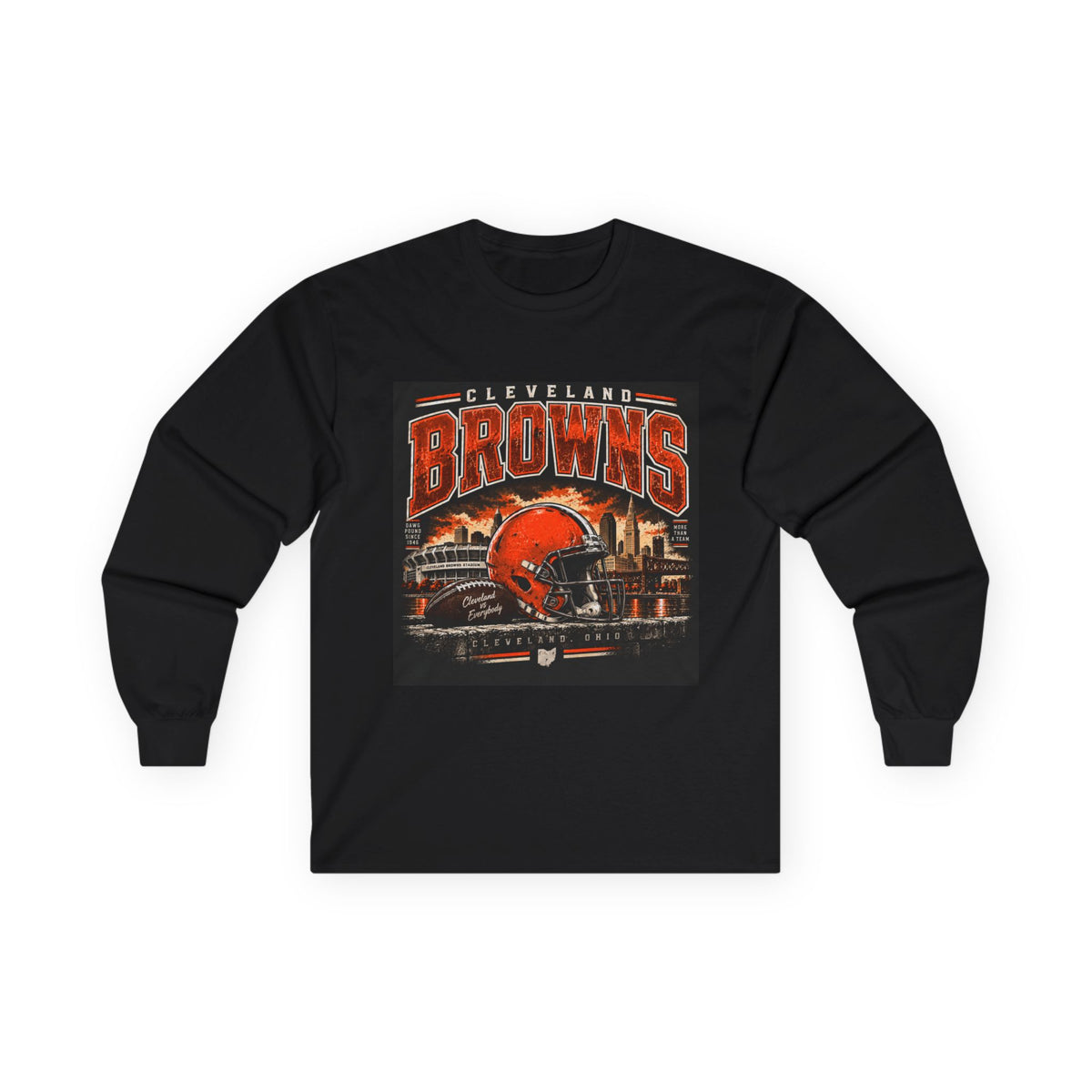 Cleveland Browns Skyline - Unisex Ultra Cotton Long Sleeve Tee