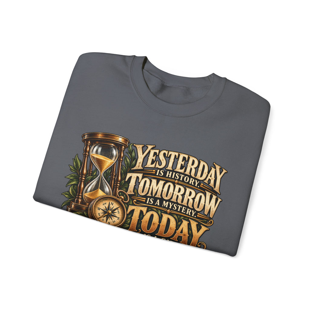 Yesterday Tomorrow Today - Transparent - Crewneck Sweatshirt
