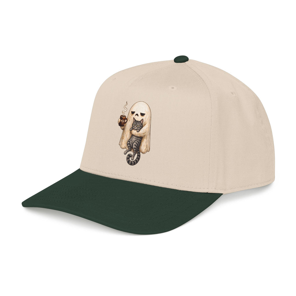 Meh Ghost and Gray Tabby Cat - OTTO Baseball Hat