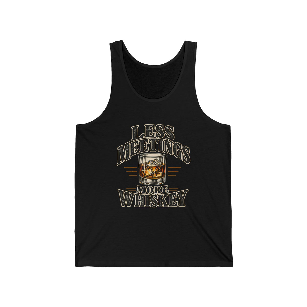 Less Meetings More Whiskey - Athletic Tank
