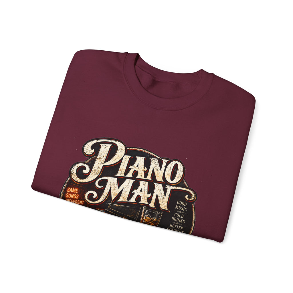 Piano Man Retro Bar - Crewneck Sweatshirt