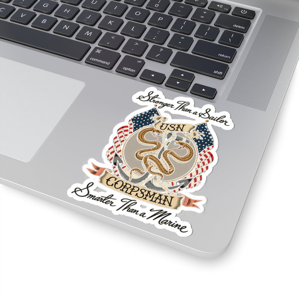 Corpsman Pride Crest - Kiss-Cut Sticker