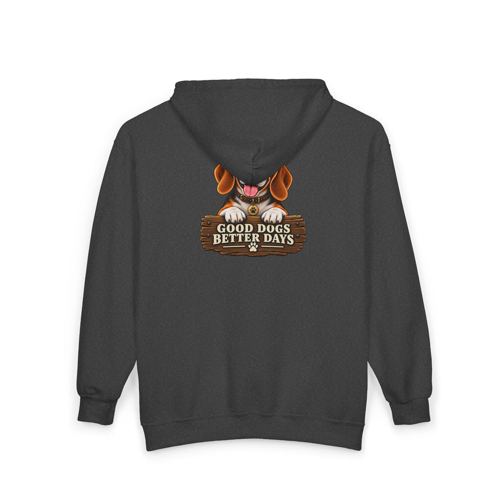 Good Dogs, Better Days - Full-Zip Hooded Sweatshirt