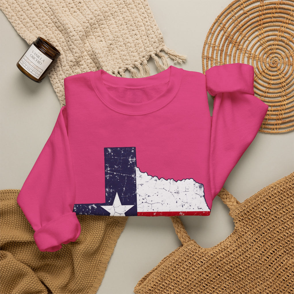 Weathered Texas Flag - Crewneck Sweatshirt