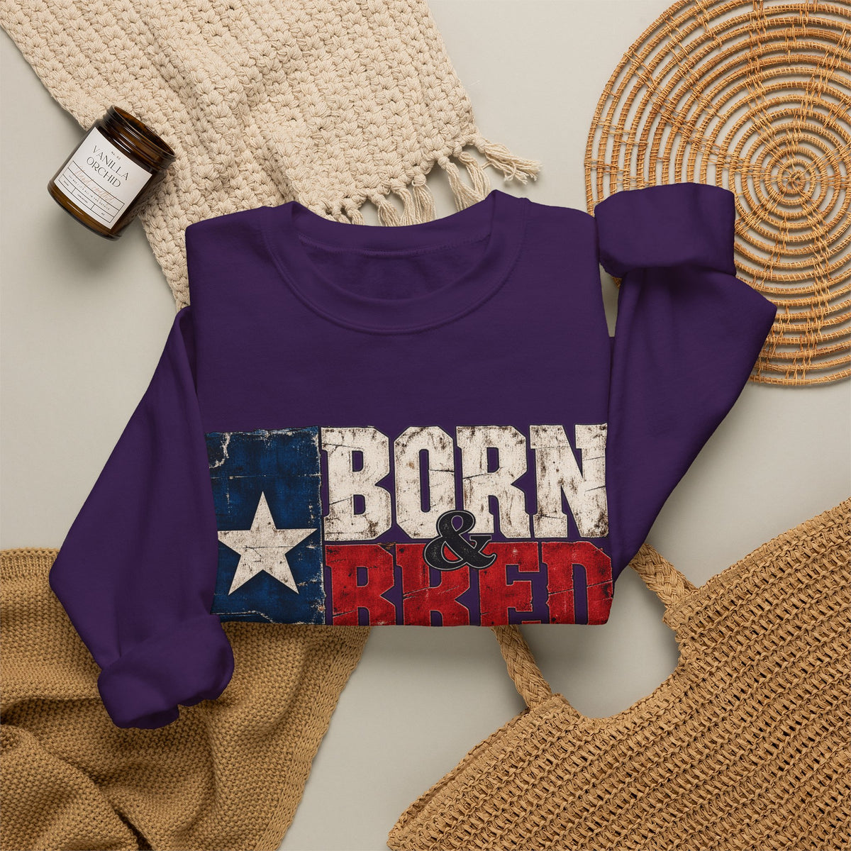 Texas Born and Bred - Crewneck Sweatshirt
