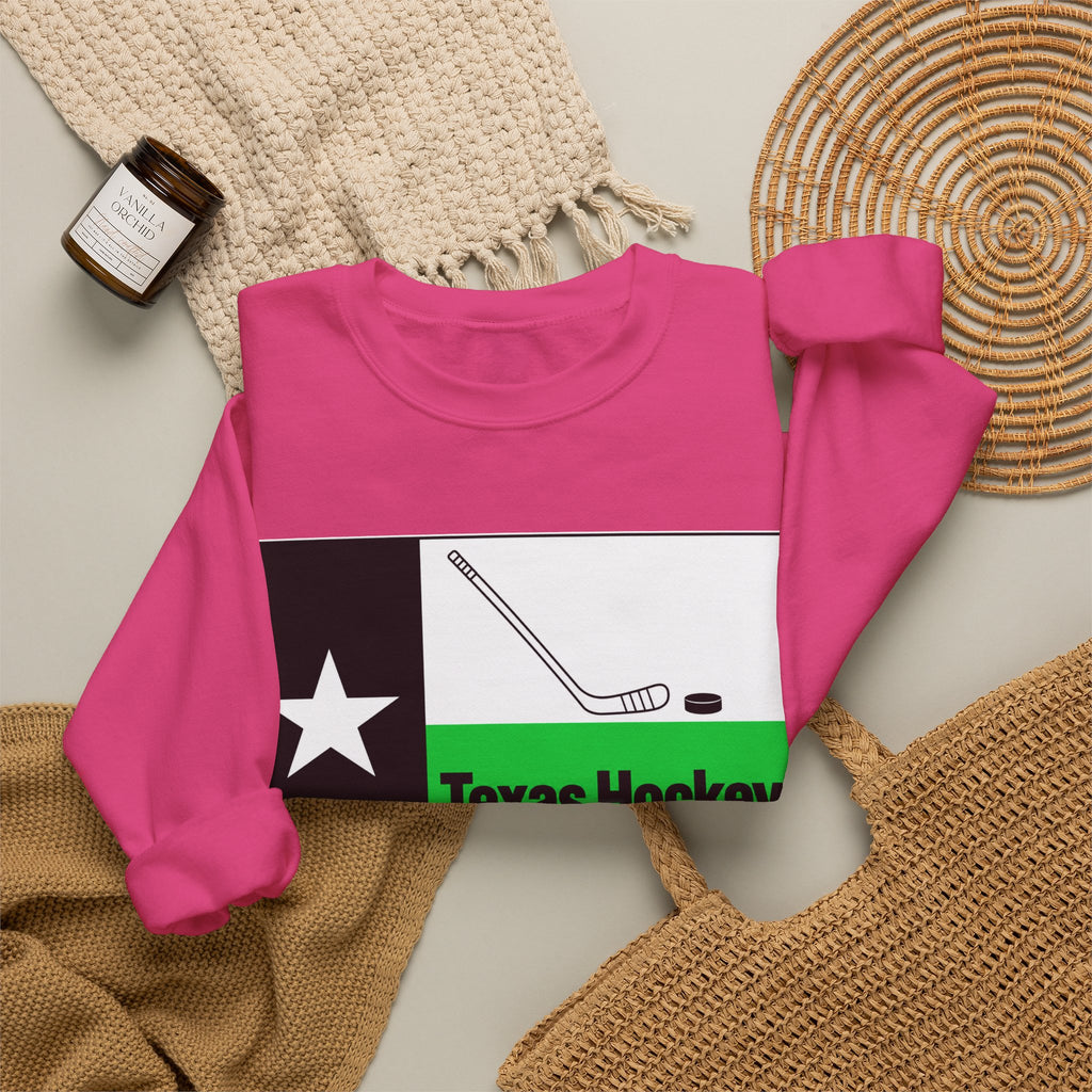 Texas Hockey Flag - Crewneck Sweatshirt