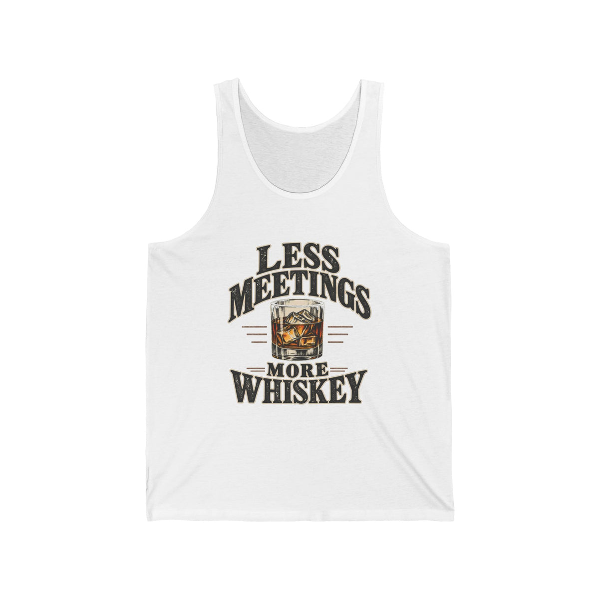 Less Meetings More Whiskey - Athletic Tank