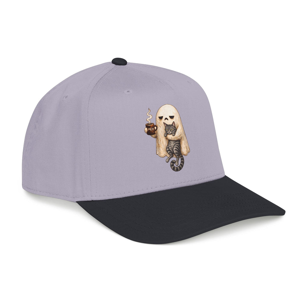 Meh Ghost and Gray Tabby Cat - OTTO Baseball Hat