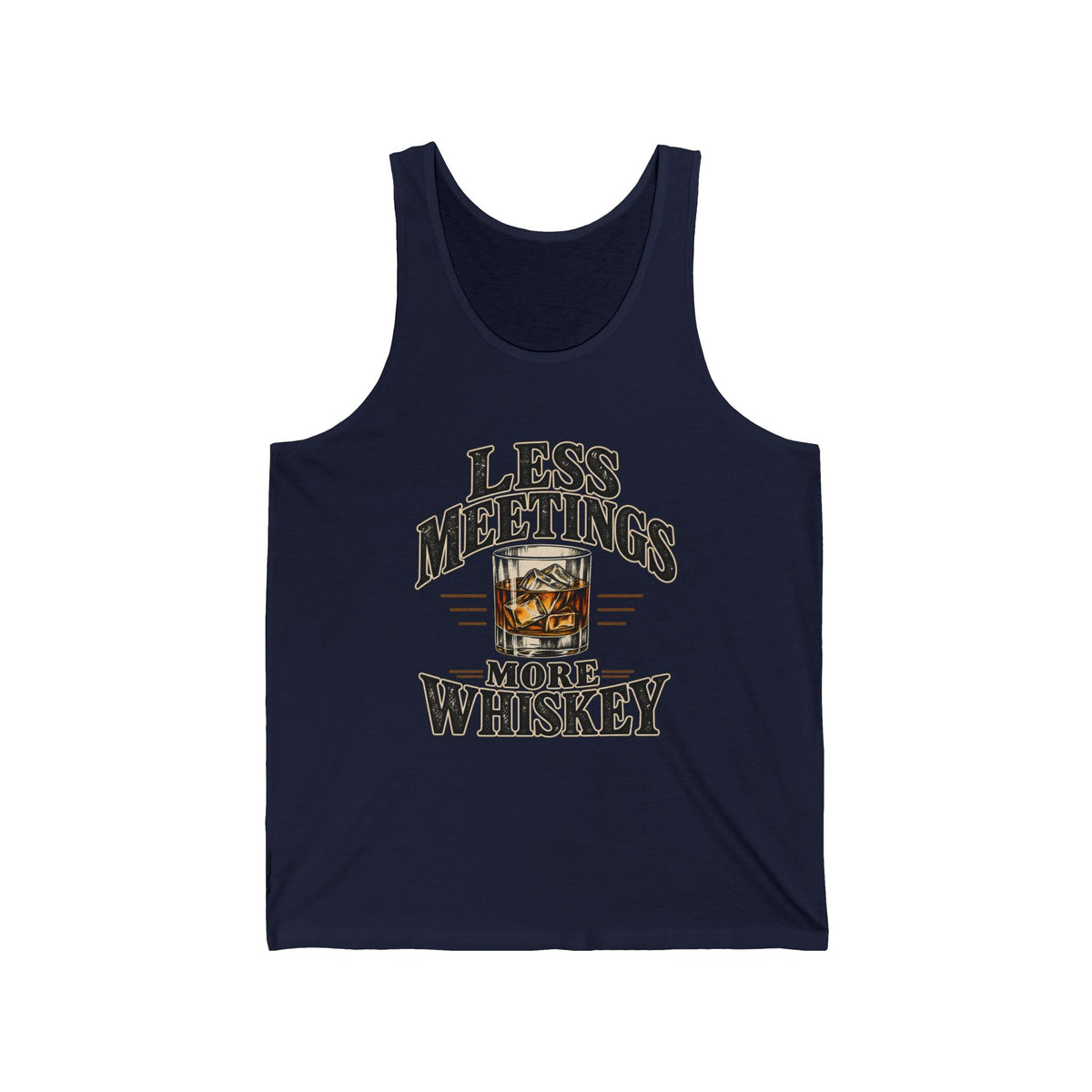 Less Meetings More Whiskey - Athletic Tank