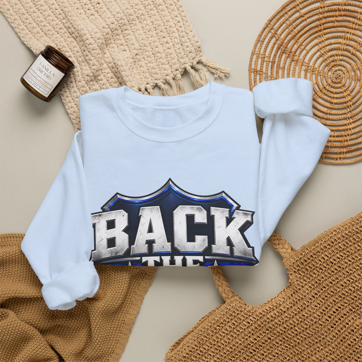 Back the Blue Shield - Crewneck Sweatshirt