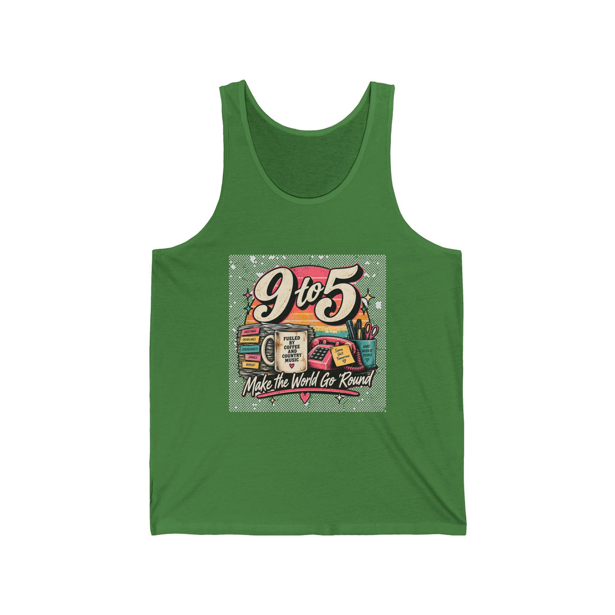 9to5 Make the World Go Round - Athletic Tank