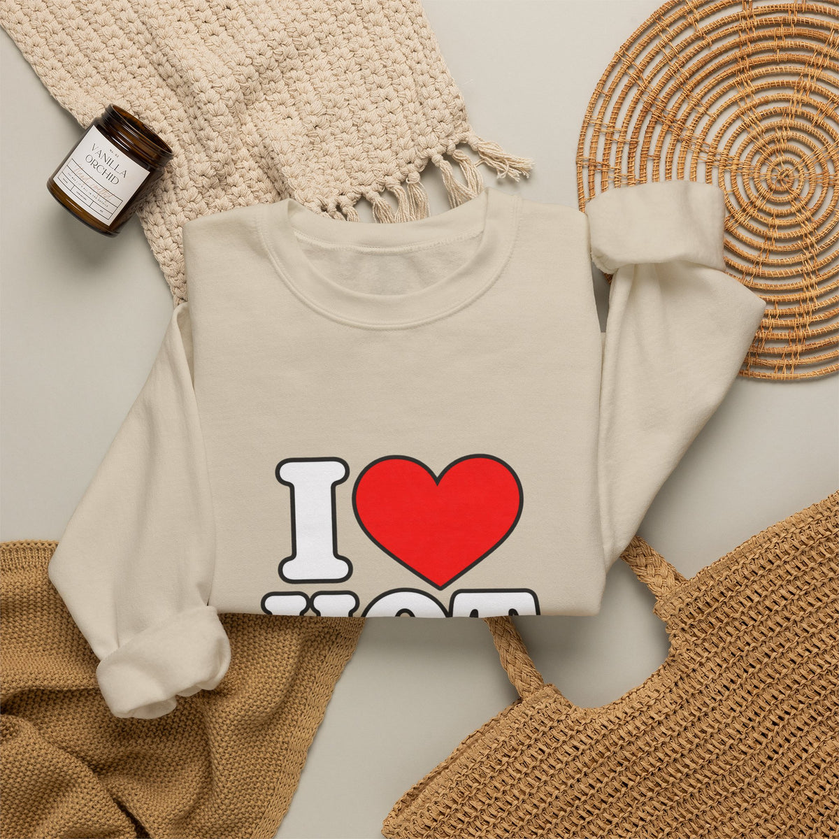 I Love Hot Dads - Crewneck Sweatshirt