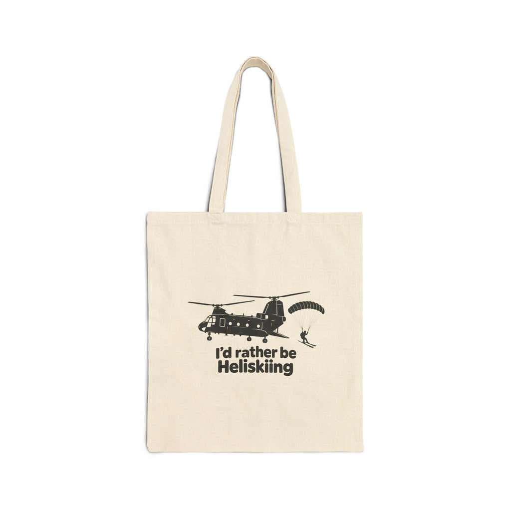 Id Rather Be Heliskiing - Canvas Tote