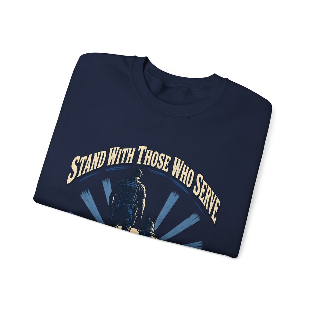 Stand With Those Who Serve Police K9 - Crewneck Sweatshirt