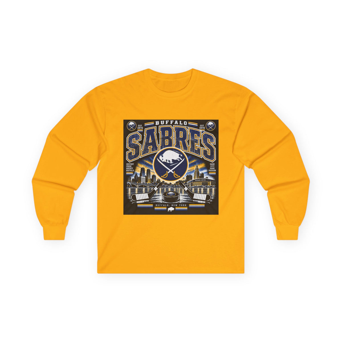 Buffalo Sabres Heritage Shield - Unisex Ultra Cotton Long Sleeve Tee
