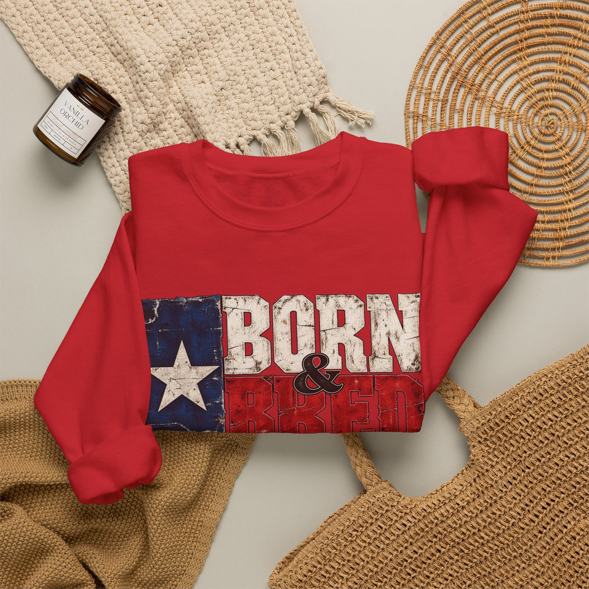 Texas Born and Bred - Crewneck Sweatshirt