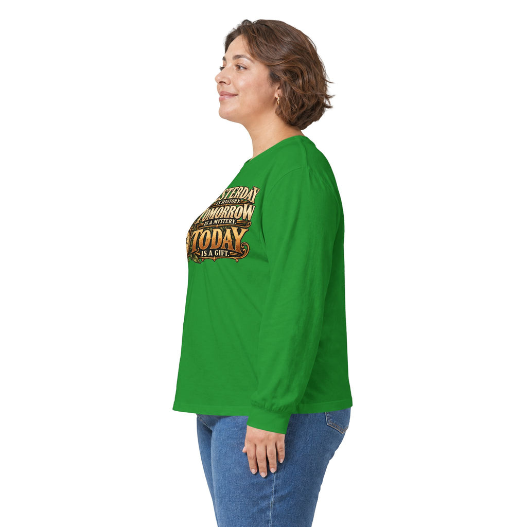 Yesterday Tomorrow Today - Transparent - Unisex Ultra Cotton Long Sleeve Tee