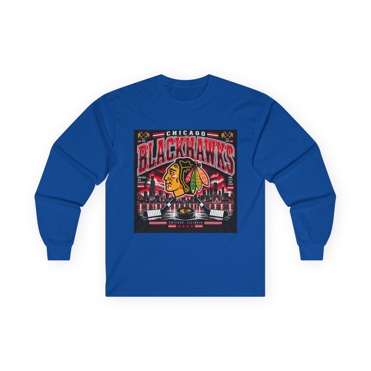 Chicago Blackhawks Heritage - Unisex Ultra Cotton Long Sleeve Tee