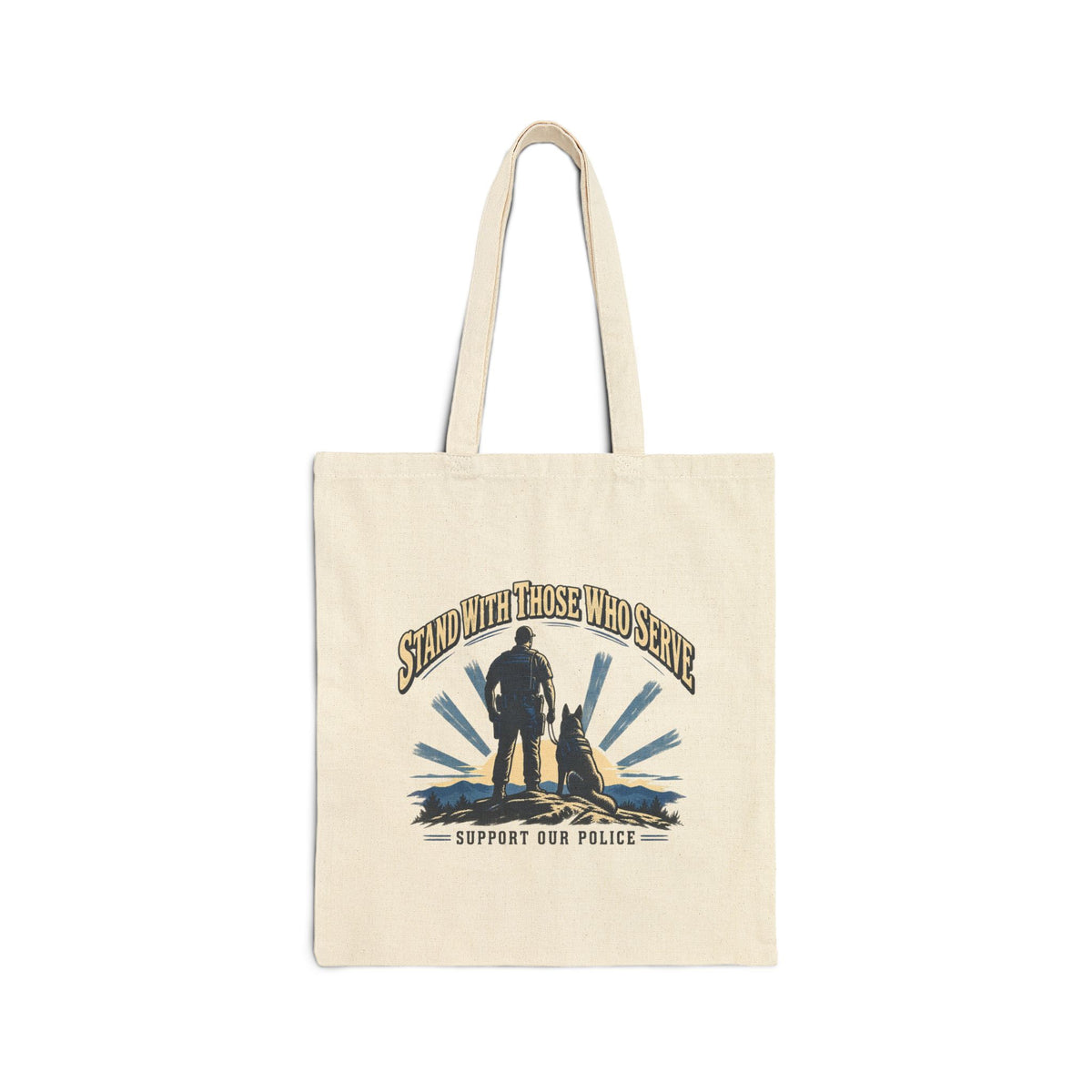 Stand With Those Who Serve Police K9 - Canvas Tote