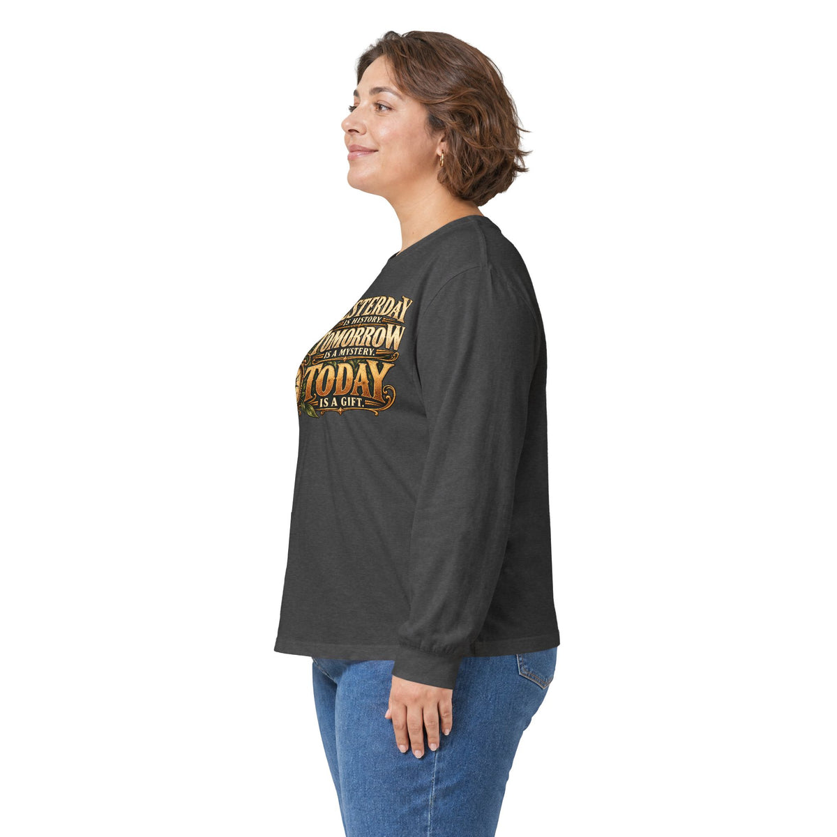 Yesterday Tomorrow Today - Transparent - Unisex Ultra Cotton Long Sleeve Tee