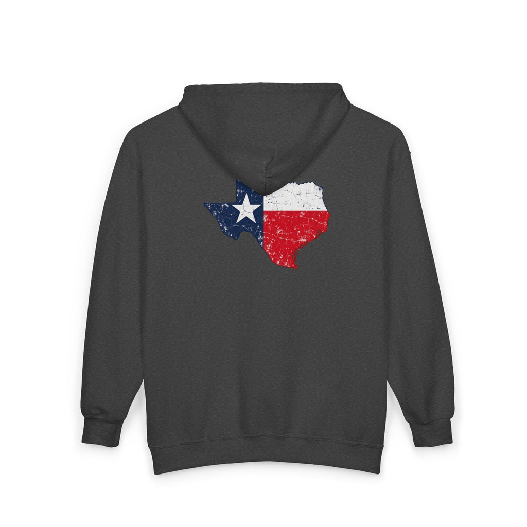 Weathered Texas Flag - Full-Zip Hooded Sweatshirt