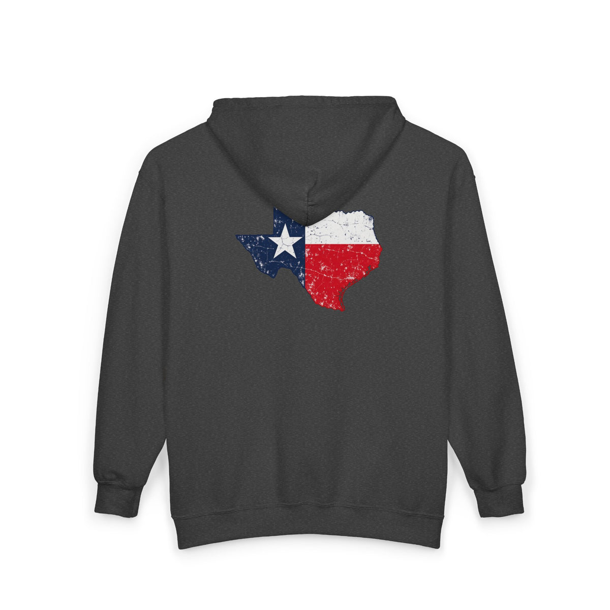 Weathered Texas Flag - Full-Zip Hooded Sweatshirt