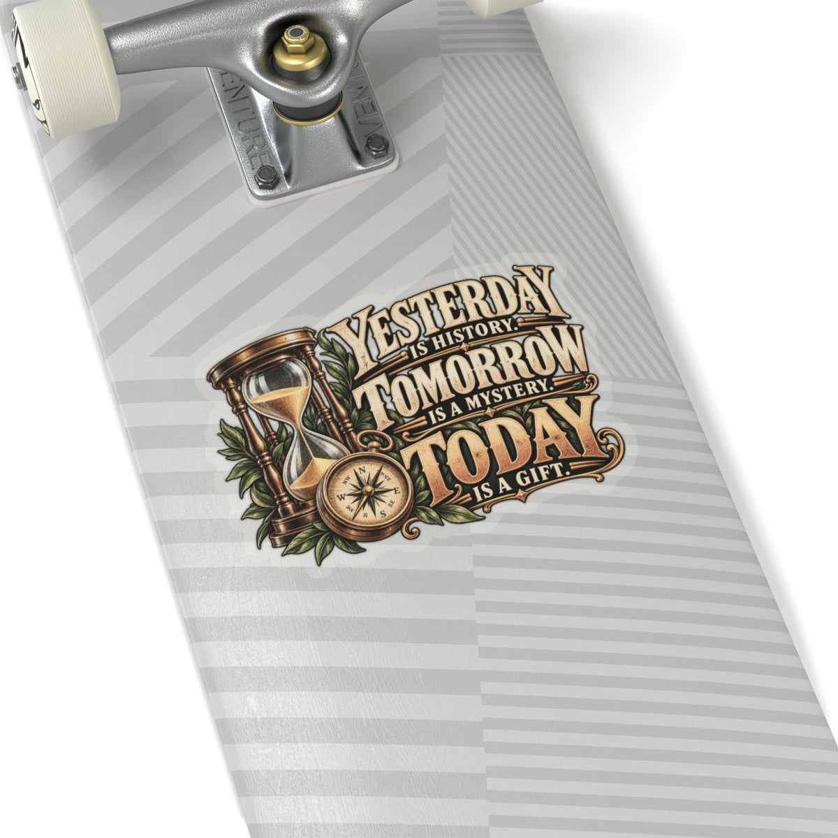 Yesterday Tomorrow Today - Transparent - Kiss-Cut Sticker