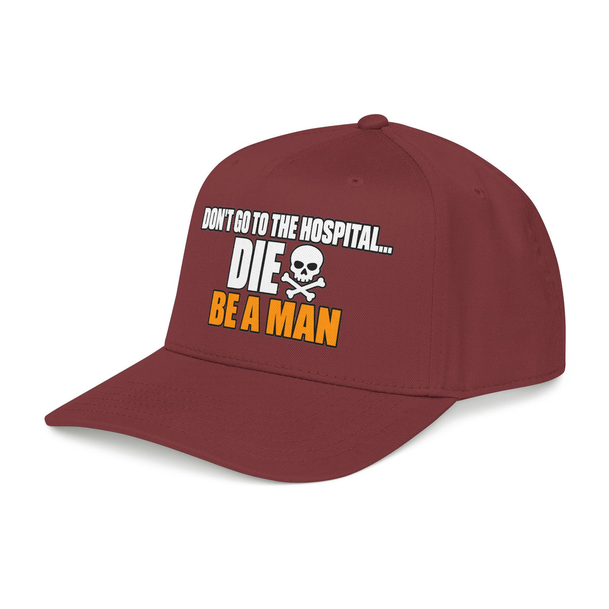 Dont Go to the Hospital - White Outlined - OTTO Baseball Hat