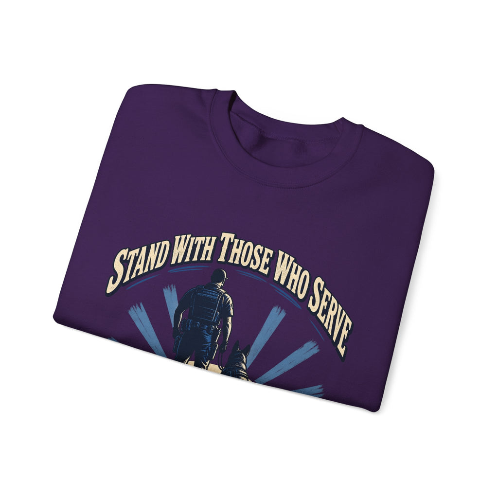 Stand With Those Who Serve Police K9 - Crewneck Sweatshirt