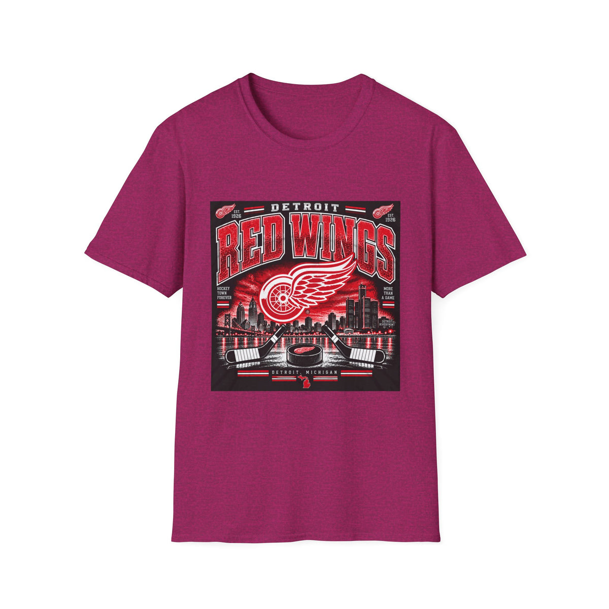 Detroit Red Wings Hockey Skyline - Classic Tee