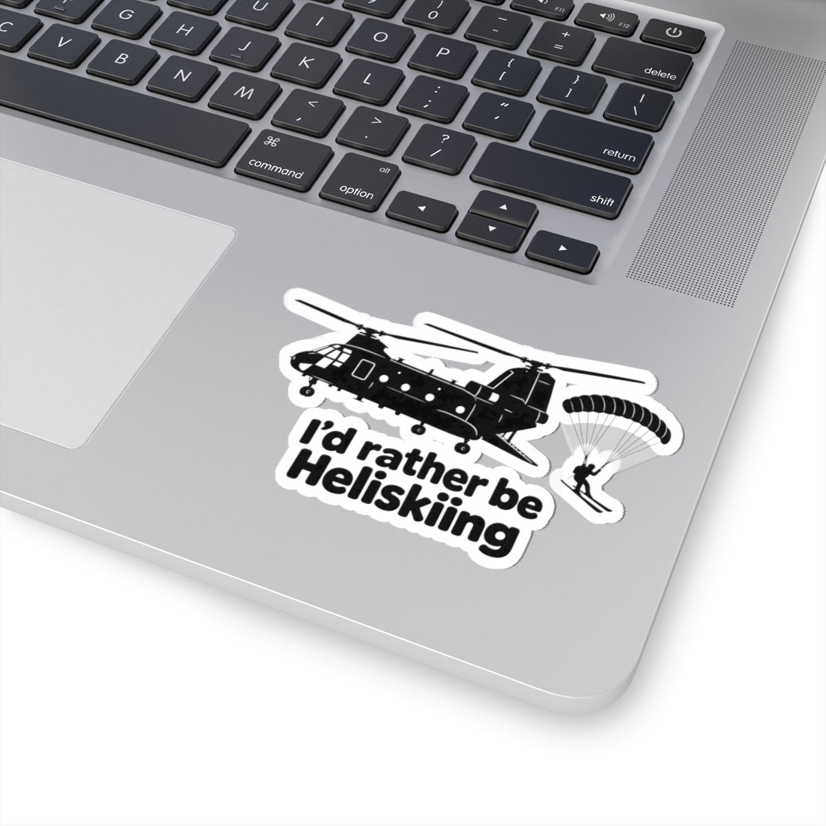 Id Rather Be Heliskiing - Kiss-Cut Sticker