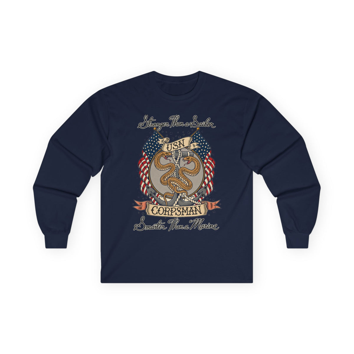 Corpsman Pride Crest - Unisex Ultra Cotton Long Sleeve Tee