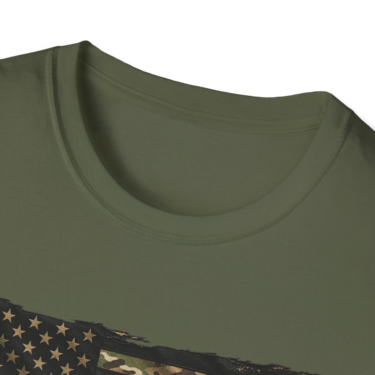Black and Multicam American Flag - Classic Tee