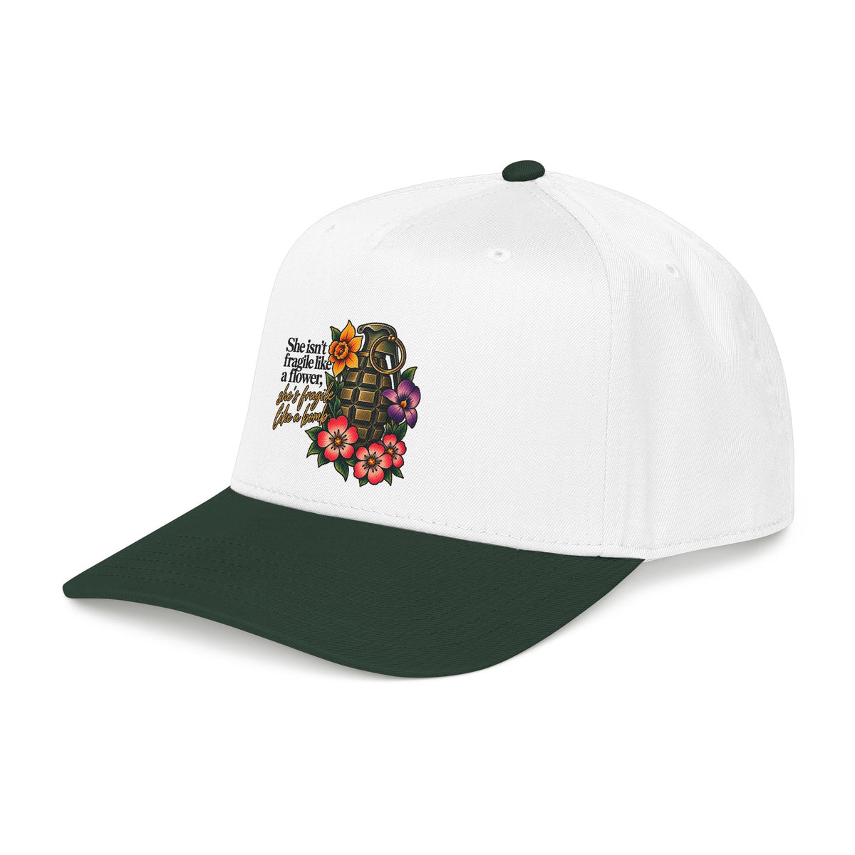 Fragile Like a Bomb - Floral Grenade - OTTO Baseball Hat