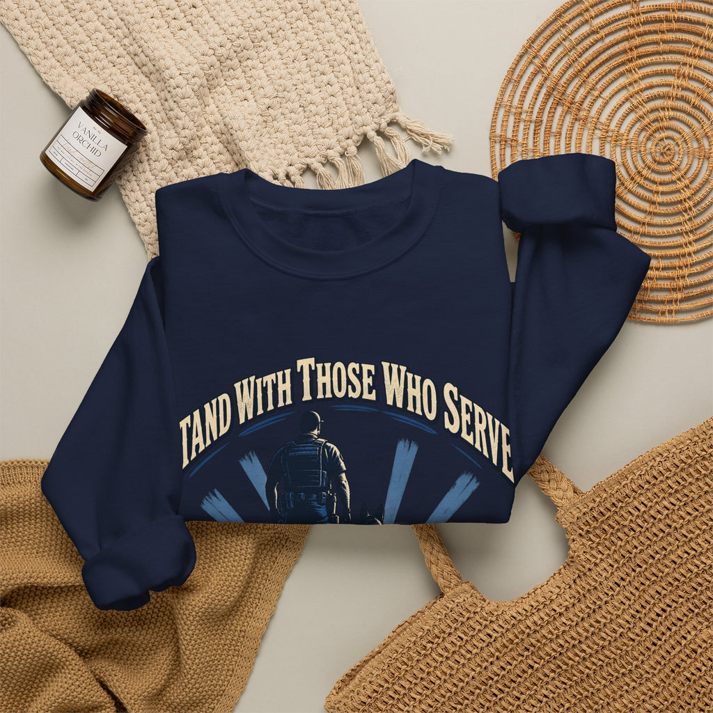 Stand With Those Who Serve Police K9 - Crewneck Sweatshirt