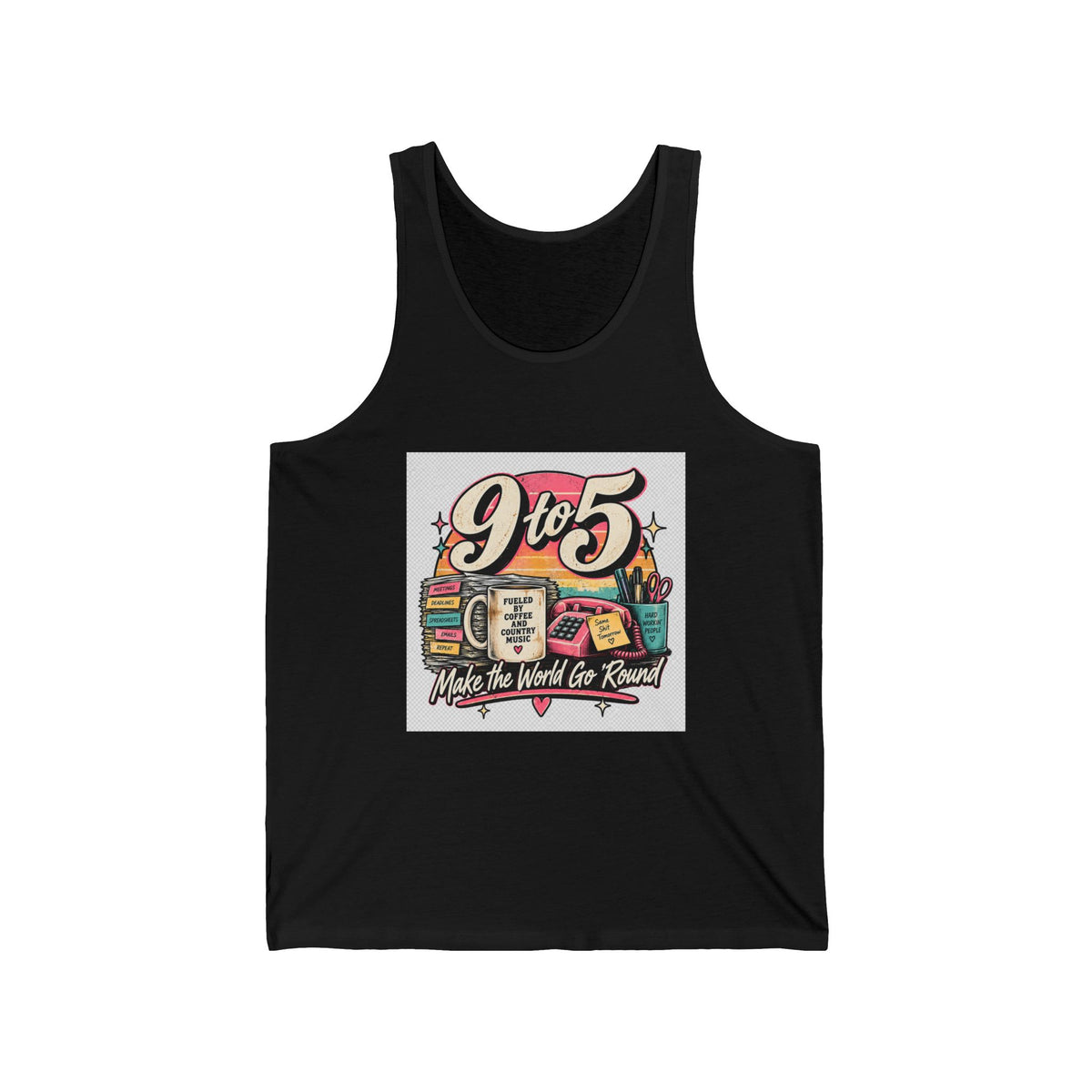 9to5 Make the World Go Round - Athletic Tank