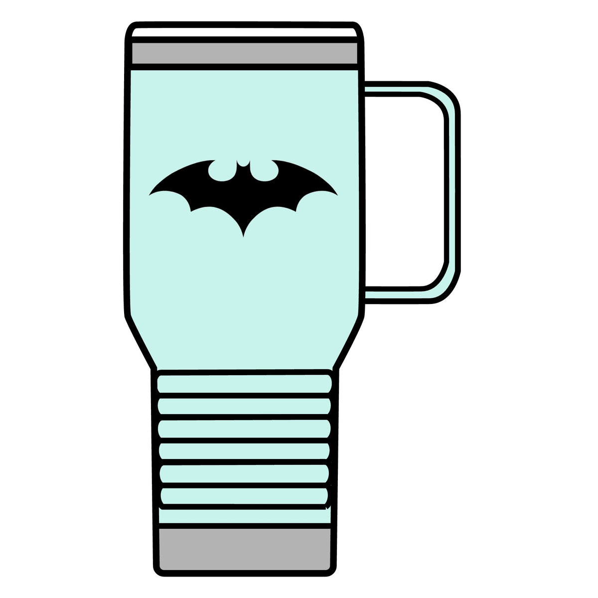 Midnight Bat Emblem - 20oz Insulated Mug
