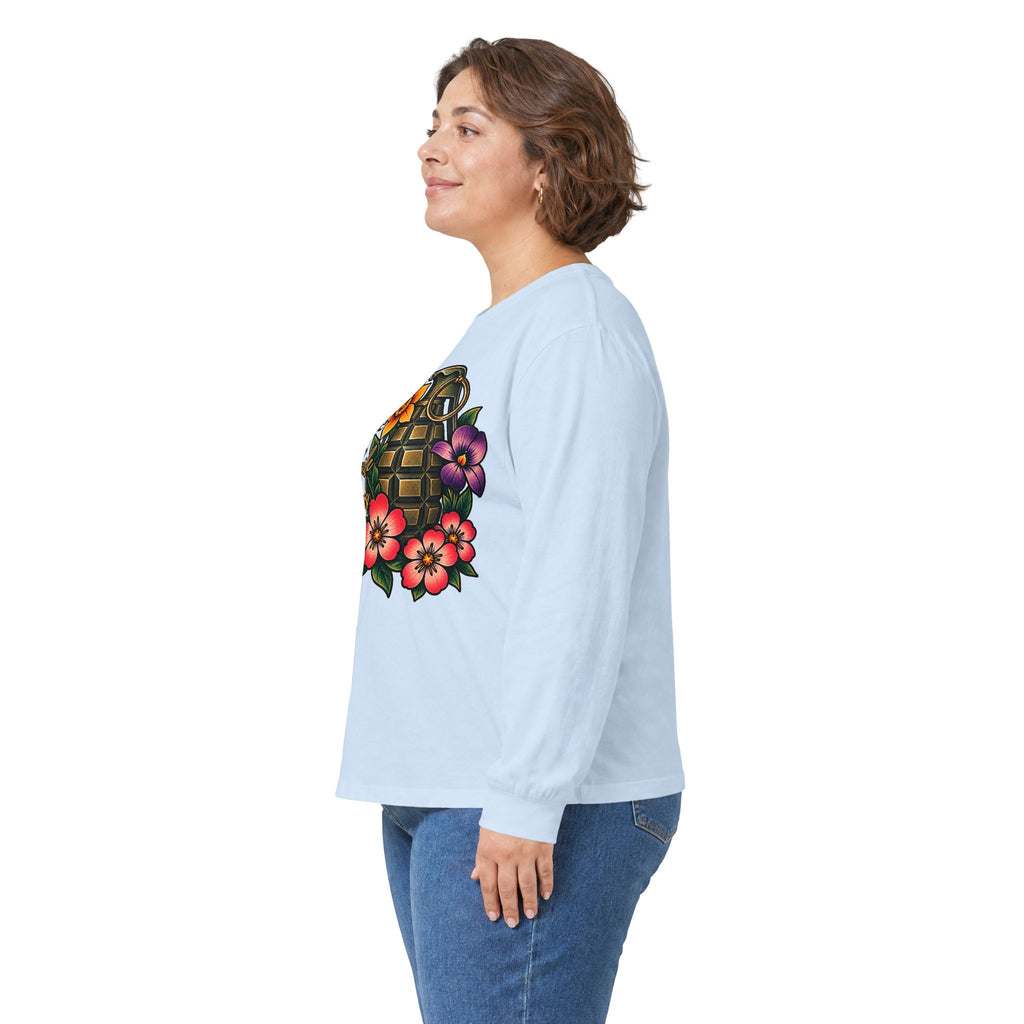 Fragile Like a Bomb - Floral Grenade - Unisex Ultra Cotton Long Sleeve Tee