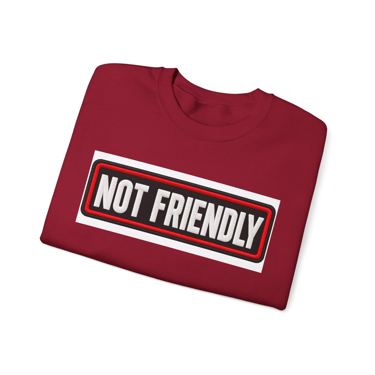 Not Friendly - Service Dog Patch - Crewneck Sweatshirt