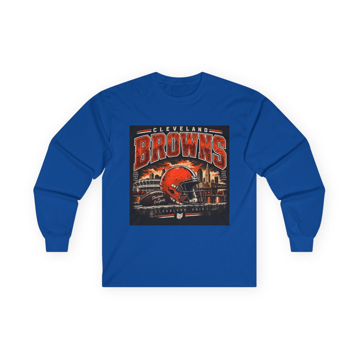 Cleveland Browns Skyline - Unisex Ultra Cotton Long Sleeve Tee