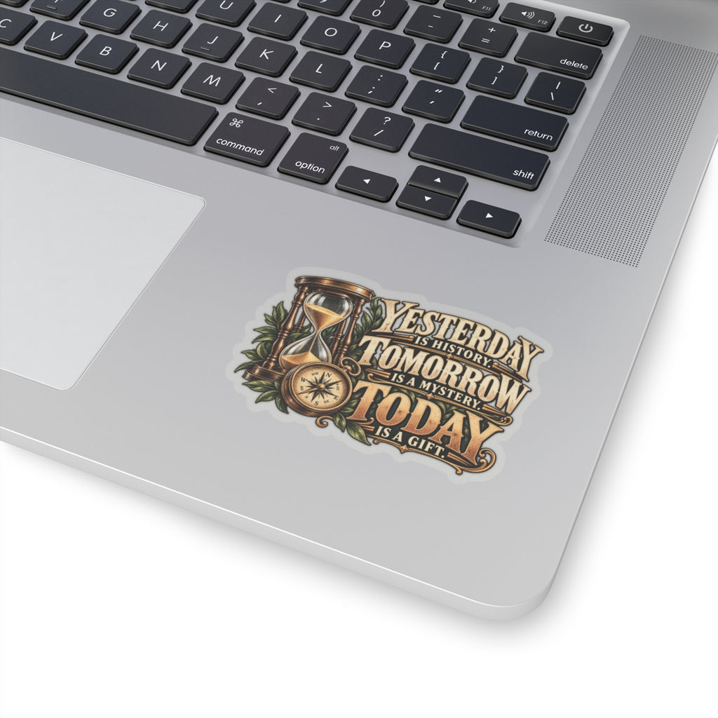 Yesterday Tomorrow Today - Transparent - Kiss-Cut Sticker