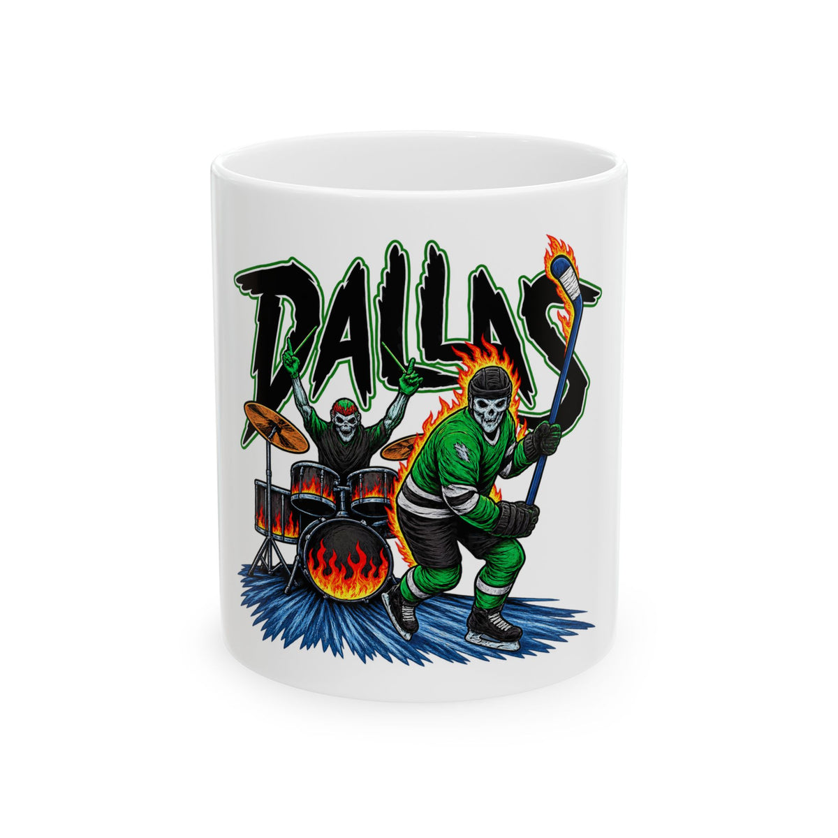 Dallas Stars Skeleton - Ceramic Mug 11oz and 15oz