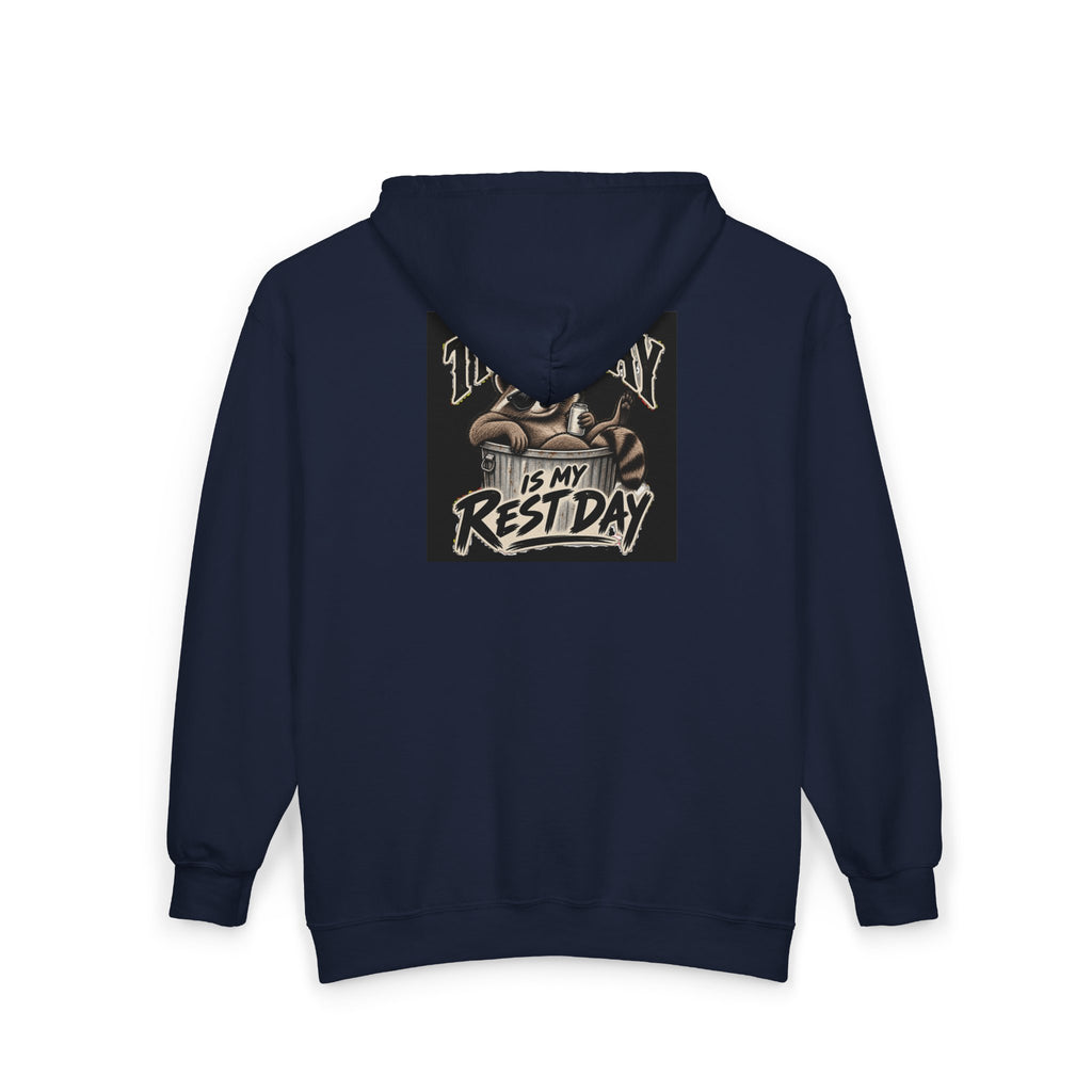 Trash Day Rest Day - Full-Zip Hooded Sweatshirt