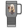 Meh Ghost and Gray Tabby Cat - 20oz Insulated Mug