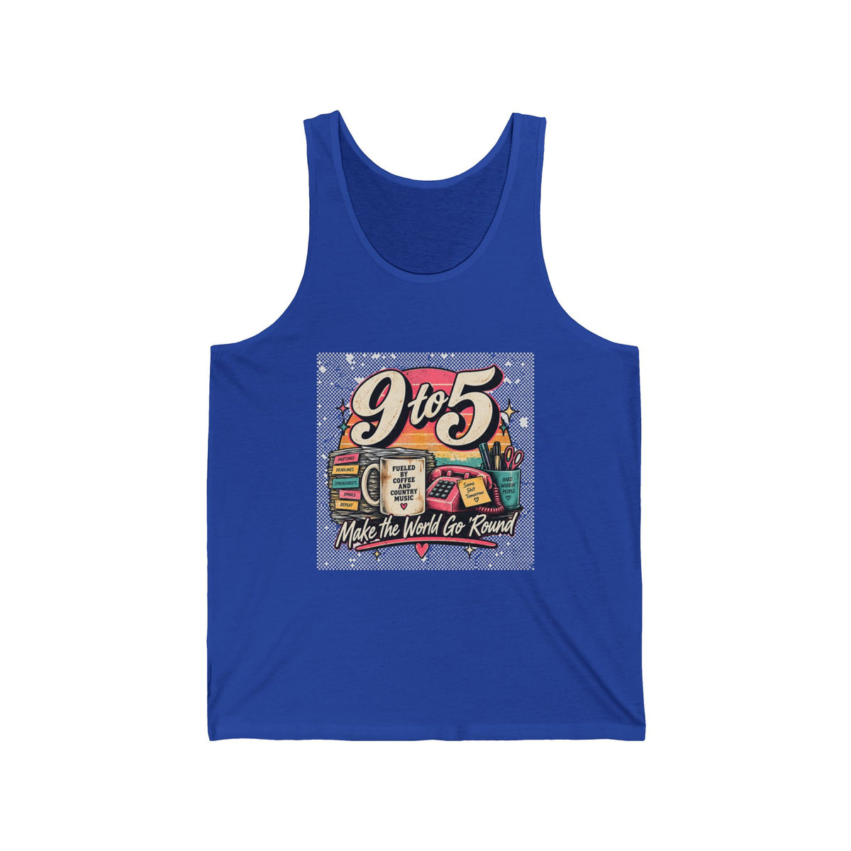 9to5 Make the World Go Round - Athletic Tank