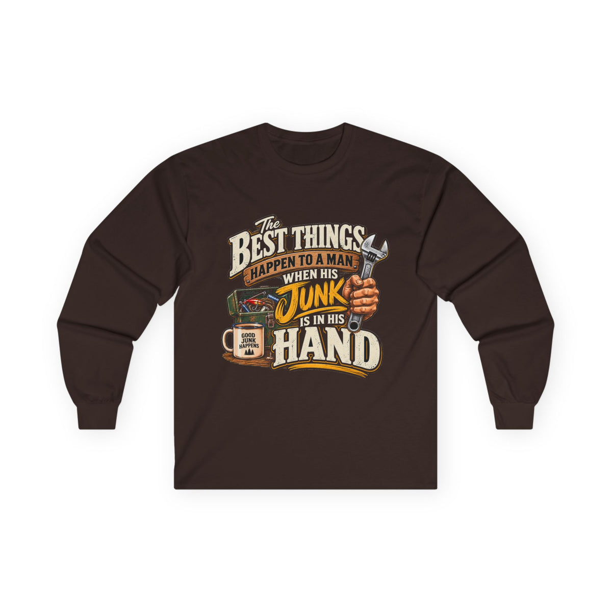 Best Things Happen in a Man's Hand - Unisex Ultra Cotton Long Sleeve Tee