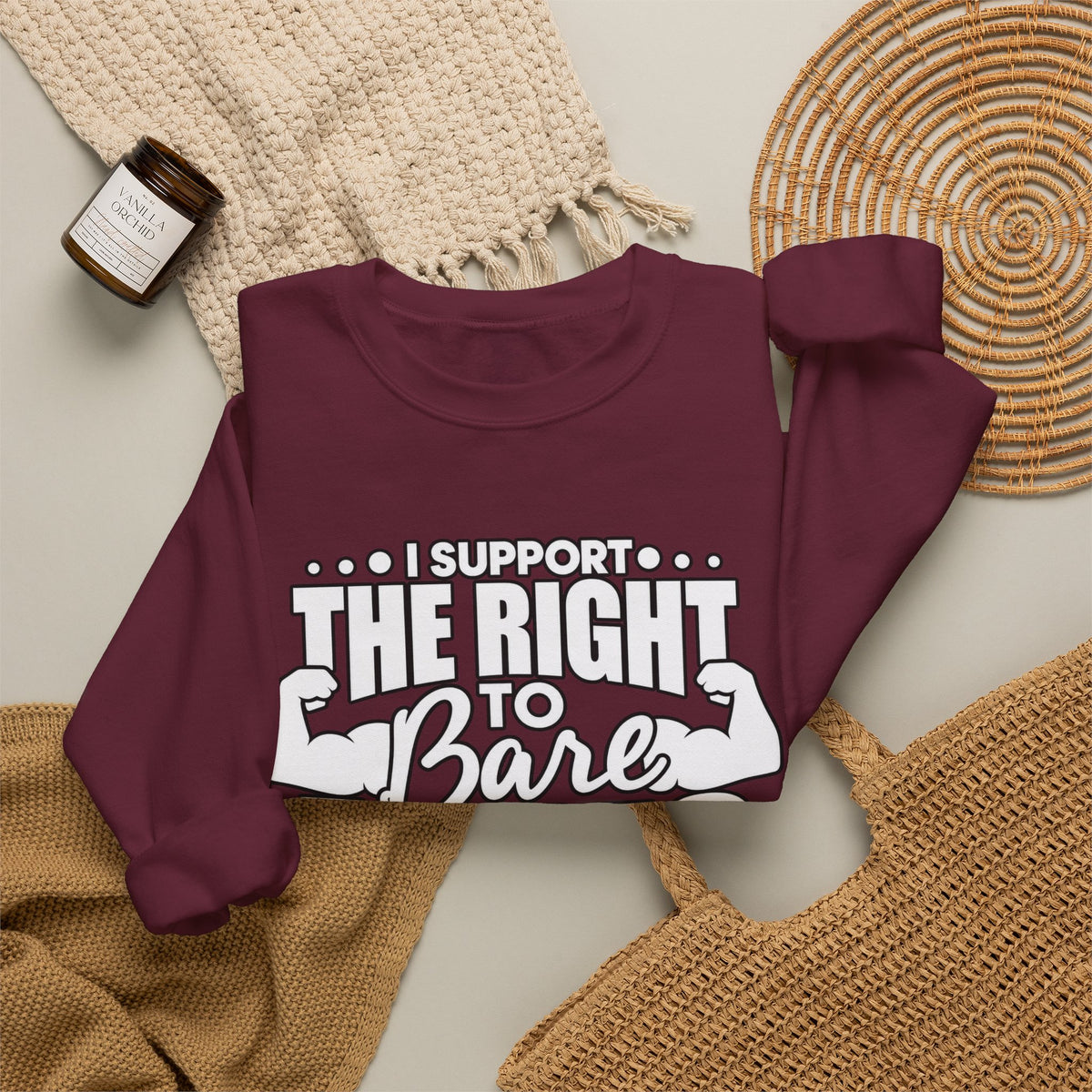 I Support the Right to Bare Arms - Crewneck Sweatshirt